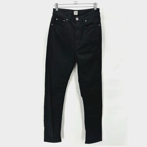 Toteme Classic Black Denim High Rise Slim Straight Jeans Size 28‎ Modern Preppy